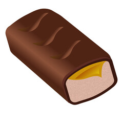 chocolate bar with caramel
