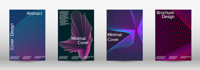 Artistic covers design. A set of modern abstract covers. Modern abstract background. Creative backgrounds from abstract lines to create a fashionable abstract cover, banner, poster, booklet.