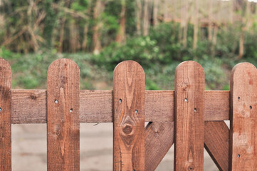 Obraz premium Close up of wooden fence