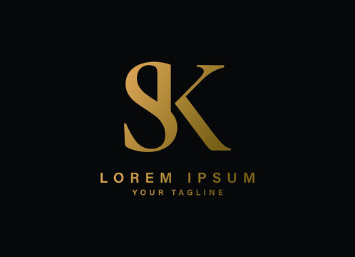 SK luxury modern vector logo design, SK Brand Logo