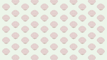 Sea shell pattern pink cute vector