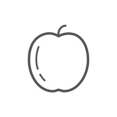 Vector linear icon with apple
