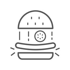 Vector linear icon with burger