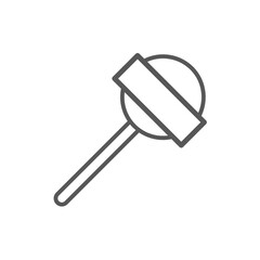 Vector linear icon with lollipop