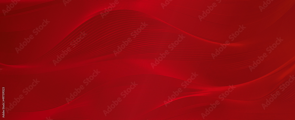 Poster Luxury silk background design with diagonal abstract red  line pattern in dark color. Vector horizontal template for business banner, premium invitation, voucher, prestigious gift certificate 