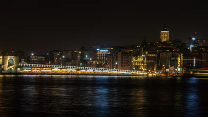 Foto op Plexiglas night view country Istambul Turkey © damianbn