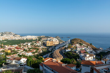 Fototapeta premium Costa tropical in Andalusia, Spain, la Herradura touristic town with subtropical climate in Europe