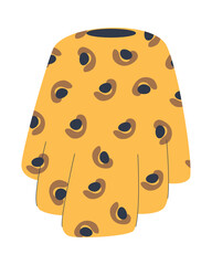 Cape on the shoulders while cutting hair. Fabric negligee to protect the body at the hairdresser. Accessories of a professional barber. Flat vector illustration. Eps10