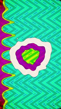 Funky Abstract Shapes and Paint Background Loop
