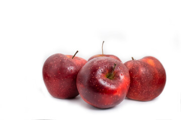 red apples isolated on white background