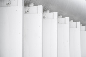 white metal corrugated texture surface or galvanize steel for background. High quality photo