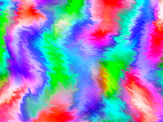 Abstract holographic background with bright multicolored watercolors blending together. Juicy bright abstract texture