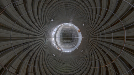 Spherical panorama of indoor construction site