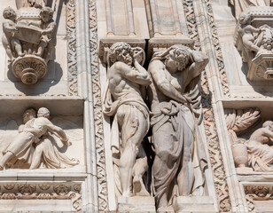 Statues facade Cathedral of Milan Cathedral