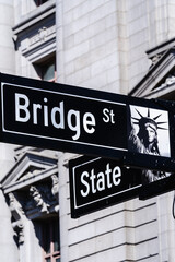Fototapeta na wymiar new york city street signs