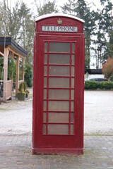 Britische Telefonzelle in den Niederlanden. Sellingen.