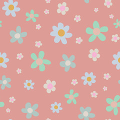 pastel floral seamless vector pattern