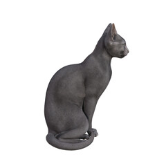 Obraz premium Sphynx cat isolated on white background. 3d rendering-illustration.