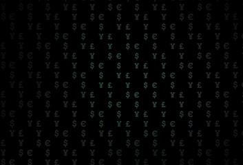 Dark blue vector layout with banking symbols.