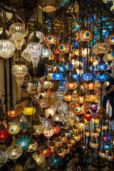 Hanging Colored Turkish Lamps in the market