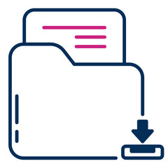 Obraz premium folder and download sign