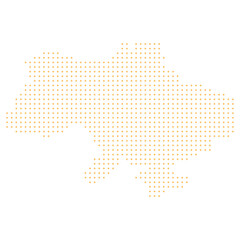 Fototapeta premium Halftone Ukraine Map.