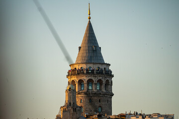 Views of the Galata Tower in Istanbul, Turkey