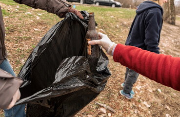 Collecting Trash Near A Public Path