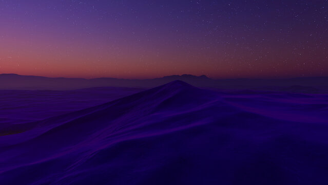 Early sunrise in the desert