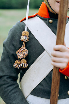  Soldiers with a gun in their hands. Closeup photo.