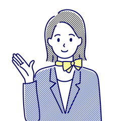 案内をするコンシェルジュ