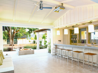 Architecture image of resort bar and lounge at spa