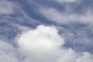 white clouds in the beautiful blue sky