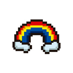 Naklejka premium pixelated rainbow