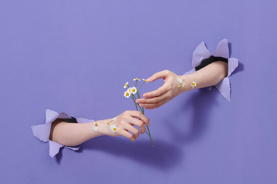 Beauty Hand with small flowers