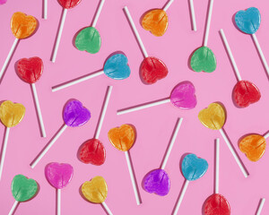 Rainbow heart pattern