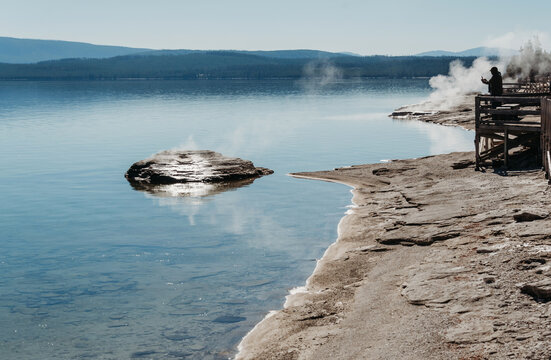 Lakeshore Geyser at Yellowstone National Park.