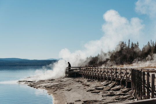 Lakeshore Geyser at Yellowstone National Park.