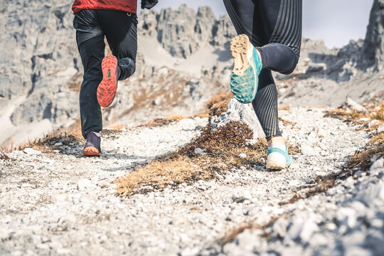 Close up on runners legs