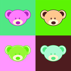 Obraz premium cute teddy bear faces