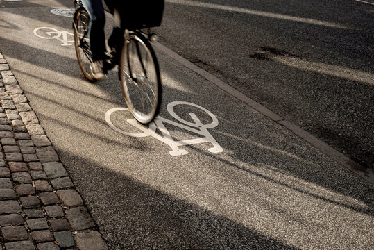 Bicycle lane in the city