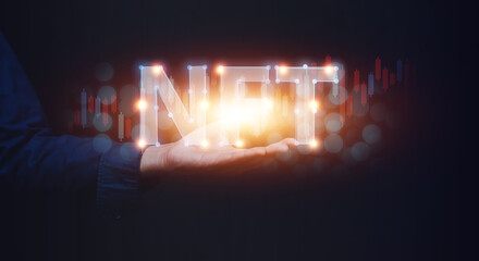 Investor are investment or trade in NFT project  art and road map in blockchain system Cryptocurrency Non-Fungible Token