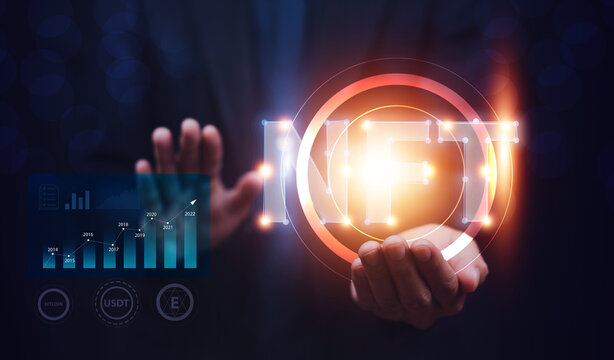 Investor are investment or trade in NFT project  art and road map in blockchain system Cryptocurrency Non-Fungible Token