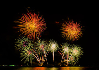 Firework Festival at Pattaya City in Thailand that established every year at the end on the month of November during 26