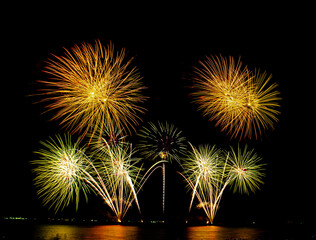 Firework Festival at Pattaya City in Thailand that established every year at the end on the month of November during 26