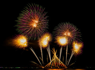 Firework Festival at Pattaya City in Thailand that established every year at the end on the month of November during 26