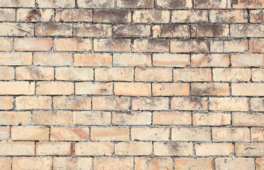 Interesting old, vintage, brick wall