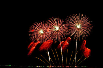 Firework Festival at Pattaya City in Thailand that established every year at the end on the month of November during 26