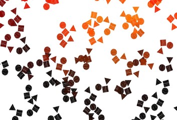 Light Orange vector pattern in polygonal style with circles.
