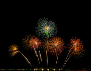 Firework Festival at Pattaya City in Thailand that established every year at the end on the month of November during 26 - 29.